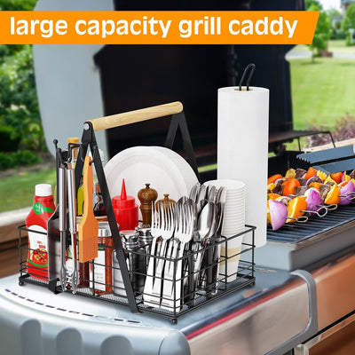 Carrito parrilla soporte toallas organizador condimentos camping RV