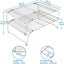 2 Pzas Estante Refrig. Acero Inox 15x10pulg 2 Niveles Plegable