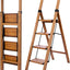Escalera plegable 4 escalones aluminio madera 330lb