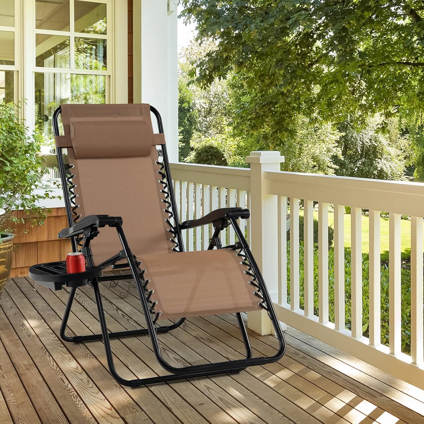 Silla plegable reclinable patio reposabrazos anchos 350lb