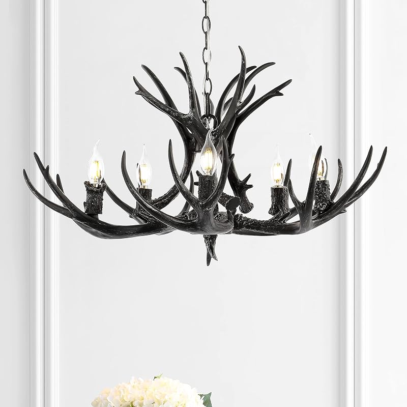 Candelabro LED de resina 30pulg con 5 luces comedor sala