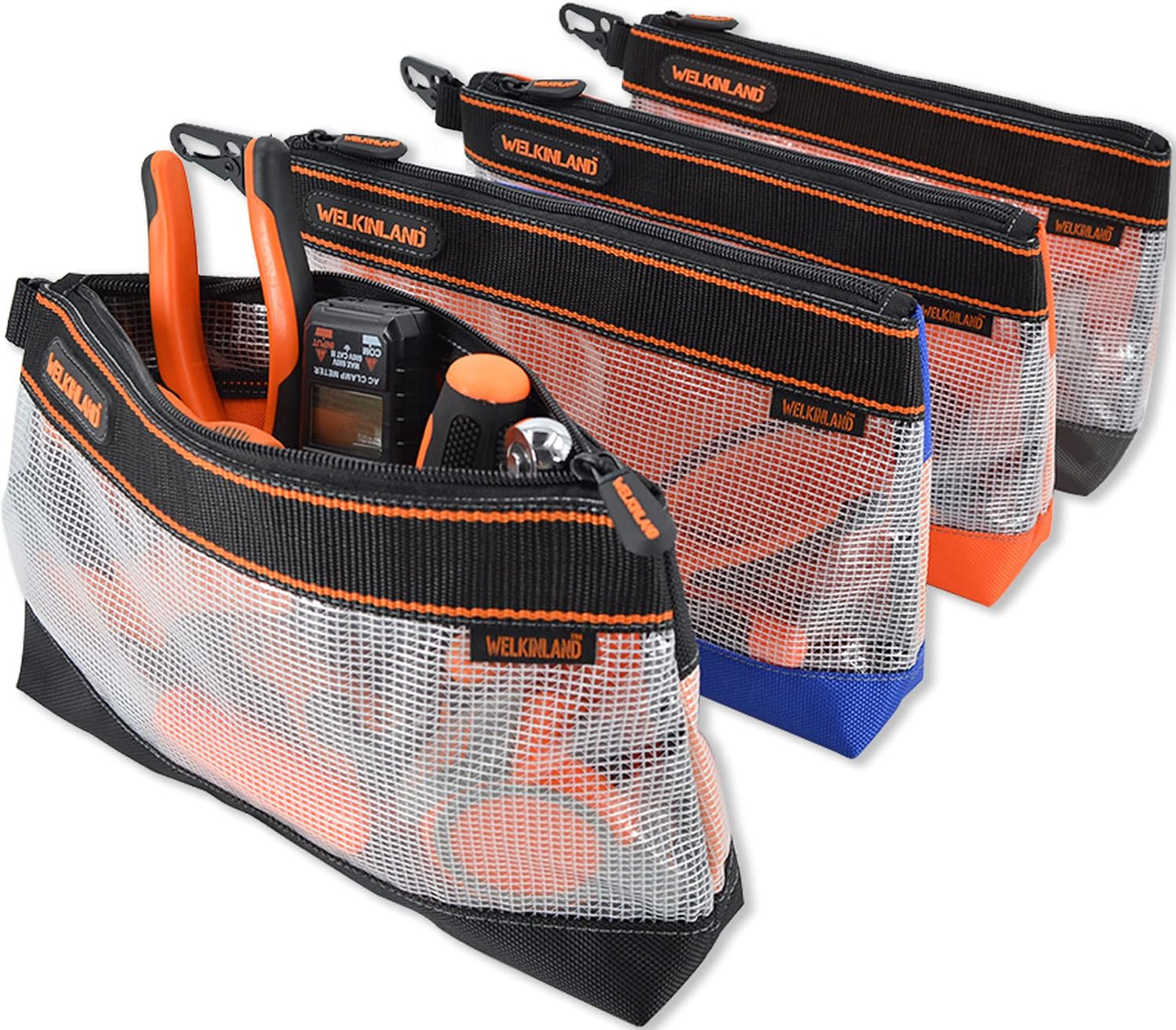 Bolsa herramientas transparente con cremallera 13pulg