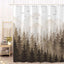 Cortina ducha marrón diseño bosque brumoso 72x72pulg