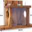 Comedero madera ardillas exterior para maíz cacahuetes