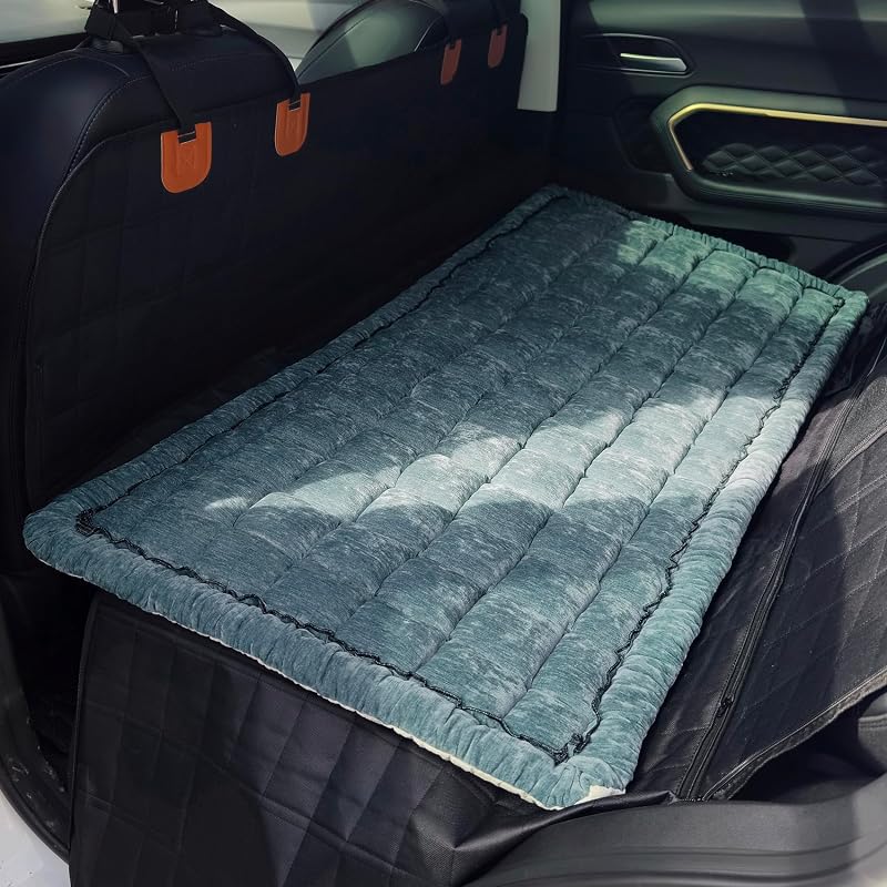 Tapete cama perro asiento trasero automóvil cuadros de