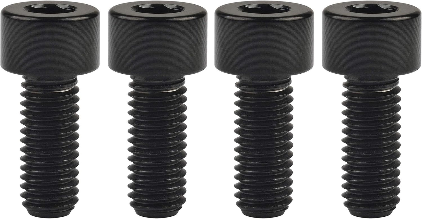 Tornillos titanio M8x20mm paso hexagonal Allen pack 4 negro