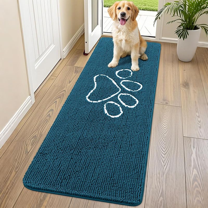 Tapete perro patas fangosas absorbente antiderrap lavable