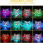 4 Luces Sendero Solar RGB Mosaico Vidrio Ámbar Rojo