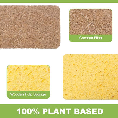 12 Pzas Esponjas Antiarañazos Biodegradables para Cocina