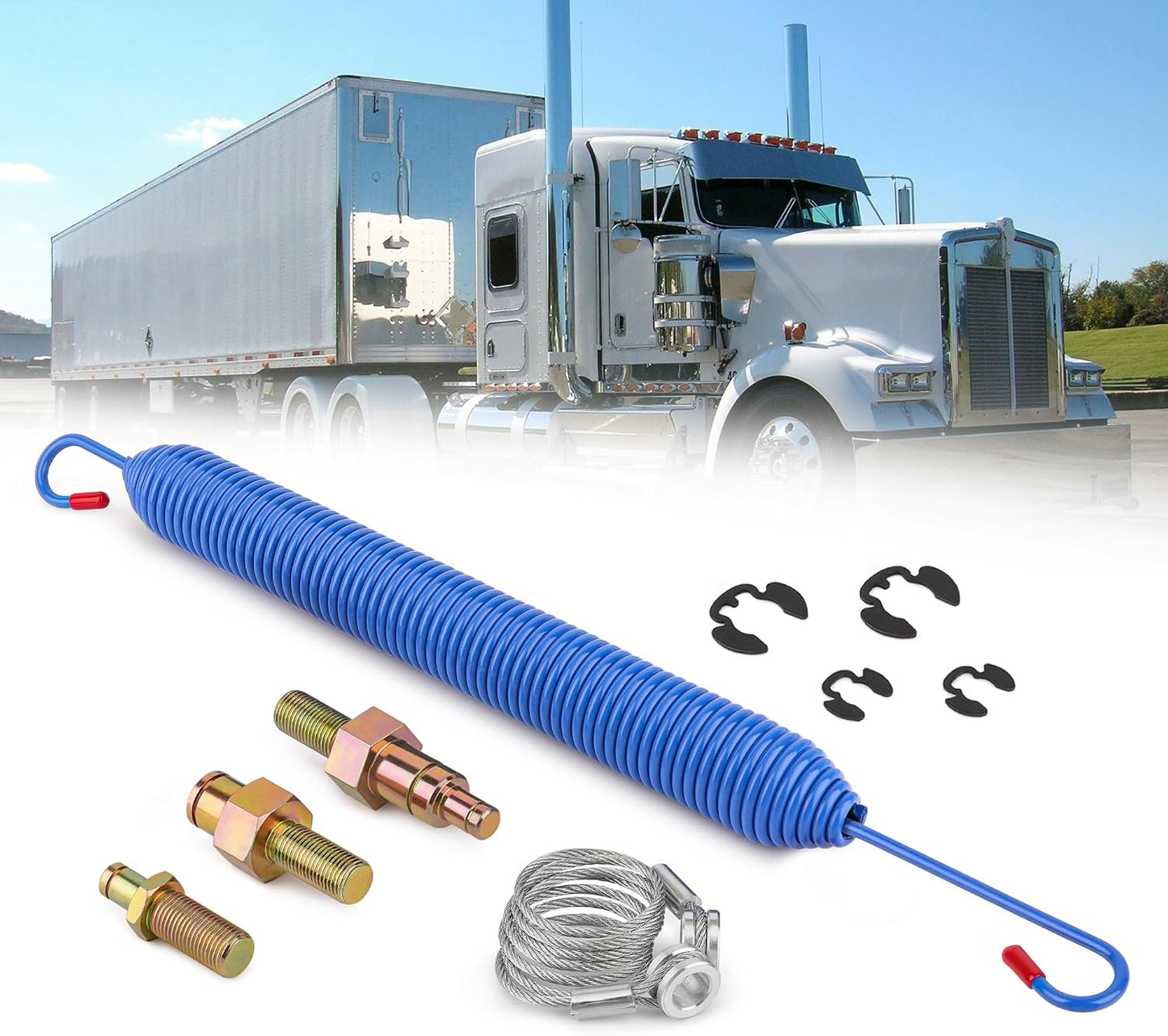 Muelle capó Peterbilt 379 con cable y pernos 13-03761