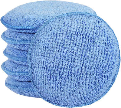 Almohadillas microfibra aplicador cera auto 5pulg