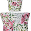 Bolsa maquillaje viaje floral con cremallera 2 plantas
