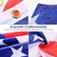 2 Banderas EE.UU. 3x5ft Doble Cara Ojales Latón Decoración Fiesta