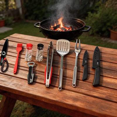 Set 23 Utensilios Cocina Campamento Acero Inox