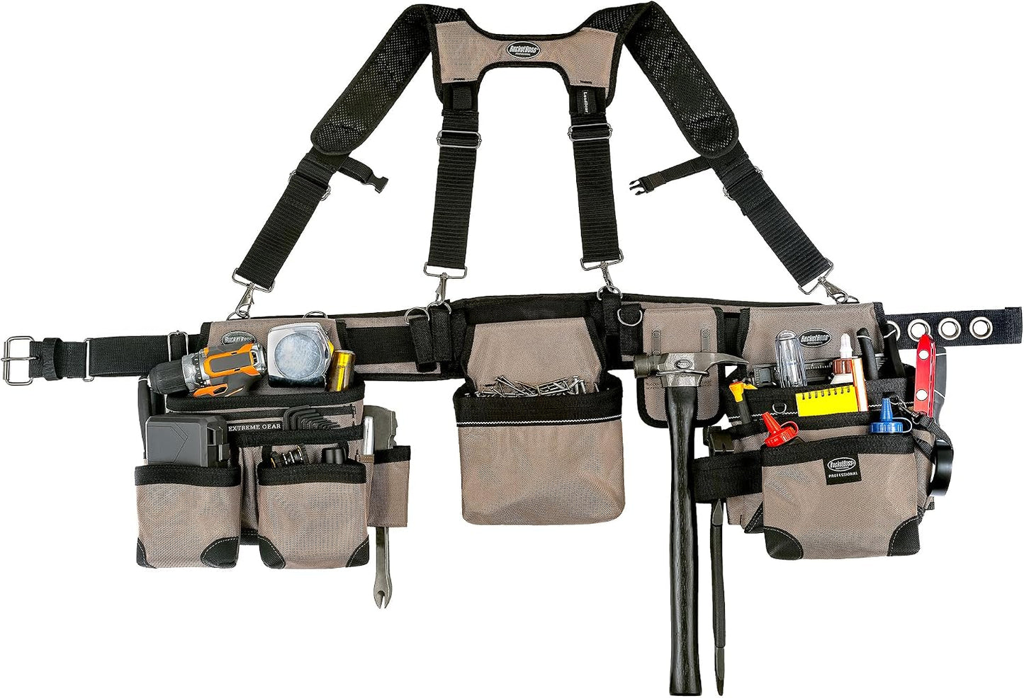 Set 3 Bolsas Herramientas Suspensión Marrón y Negro