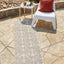 Alfombra pasillo estilo Ahoy 2x6ft1" gris/marfil