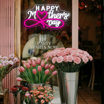 Letrero neón LED rosa para Día de la Madre decoración hogar