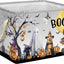 Cesta Halloween plegable decoración hogar 15x10x10pulg gris