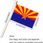 Bandera Arizona en palo madera 5x8 pulg 12 pzas