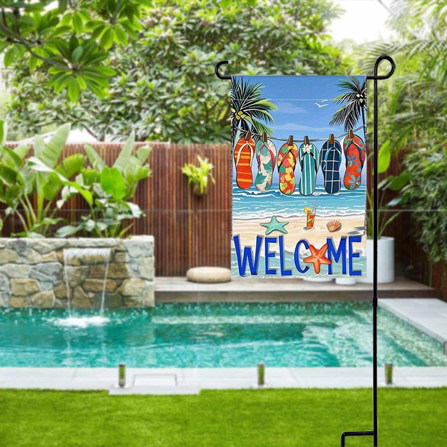 Banderas jardín playa decorativas doble cara 12x18pulg