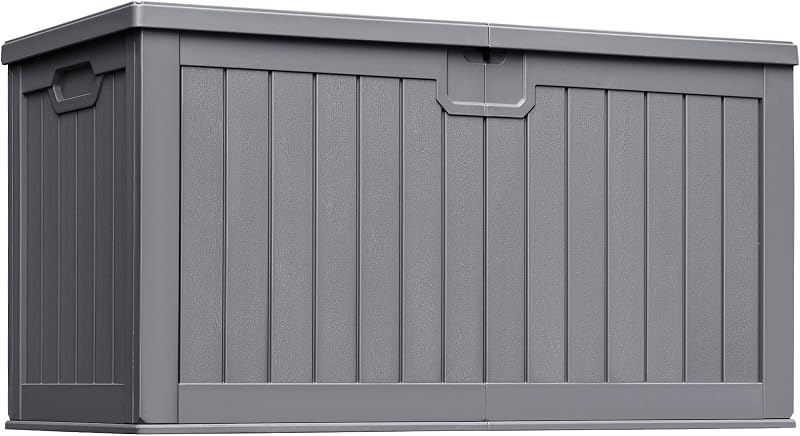 Caja almacenamiento exterior 230gal HDPE gris