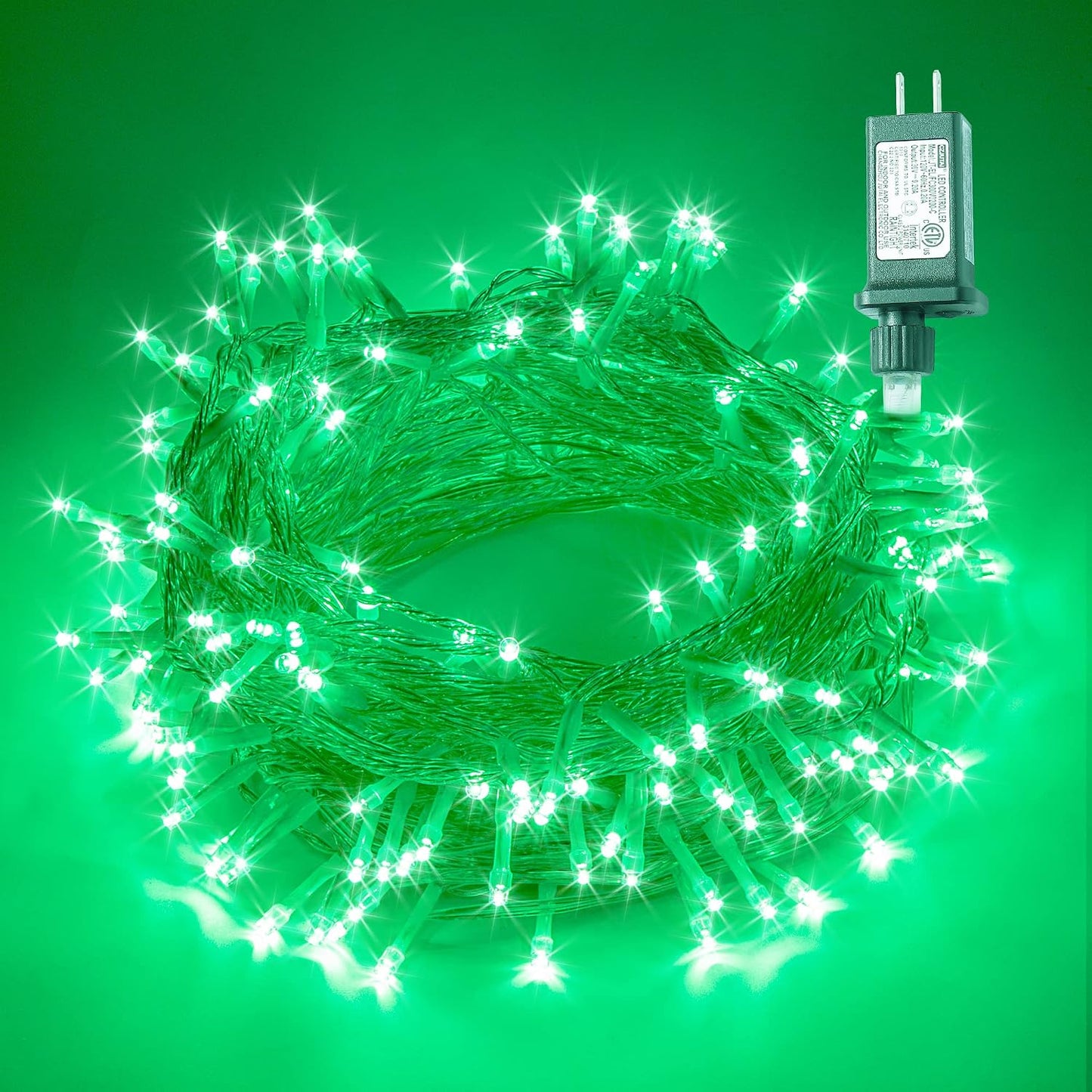 100 Luces LED 33ft San Patricio 8 Modos Verde