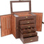 Caja joyas PU con espejo 6 niveles 5 cajones gran capacidad