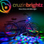 Luz LED bicicleta tricolor parpadeante para fiesta noche