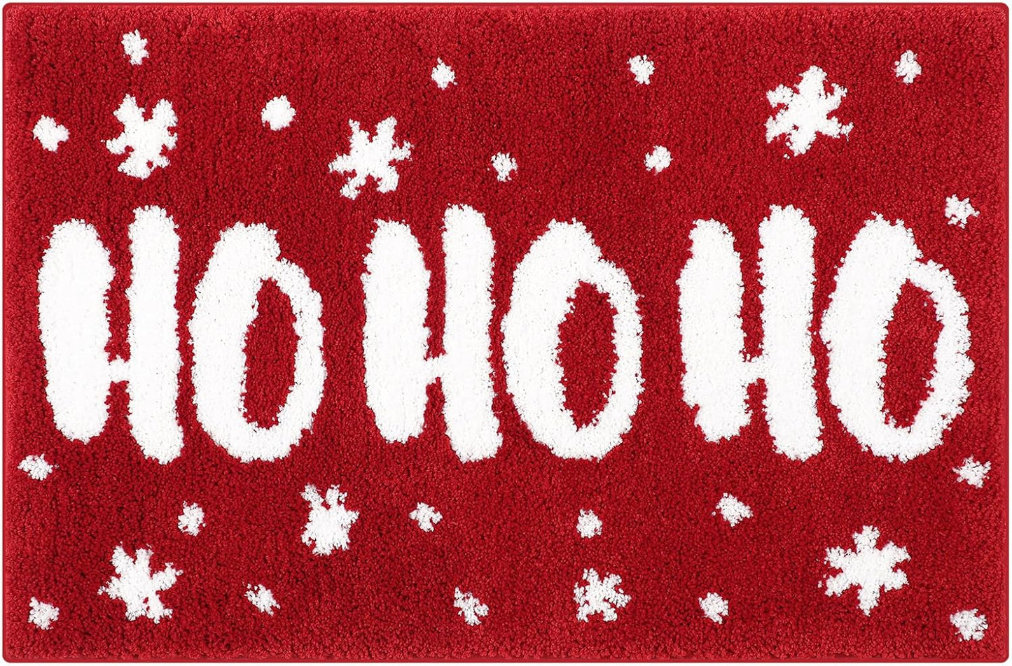 Tapete baño navidad antiderrap 20x32pulg rojo