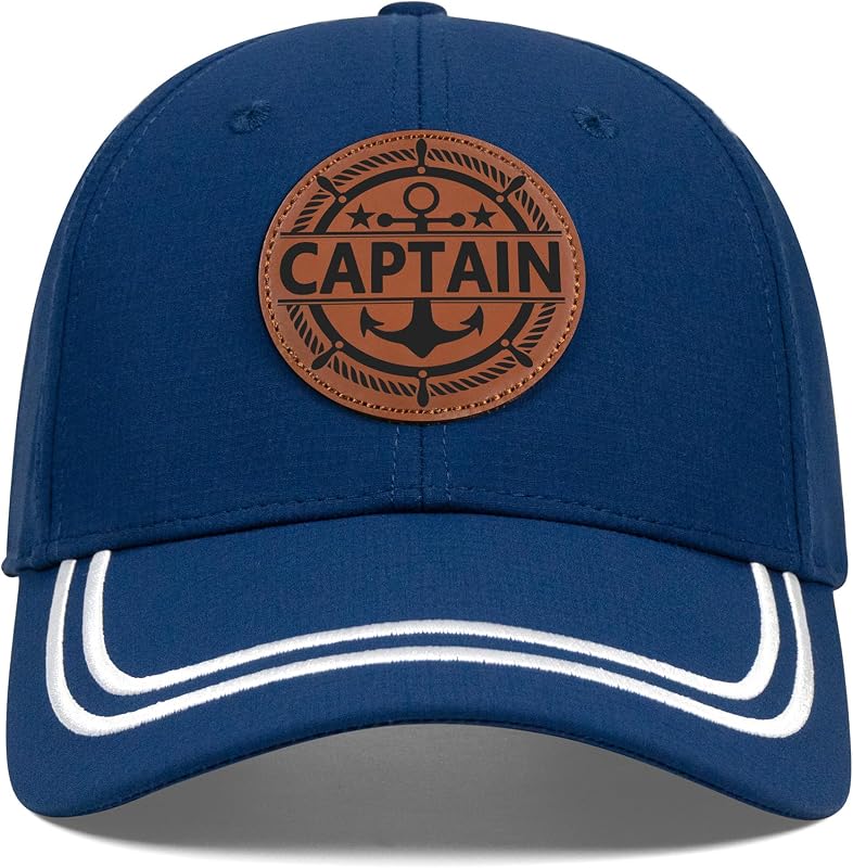 Sombrero capitán blanco/azul para hombre y mujer
