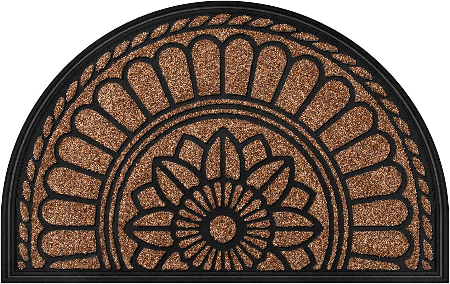 Tapete semicircular antiderrap para puerta garaje patio