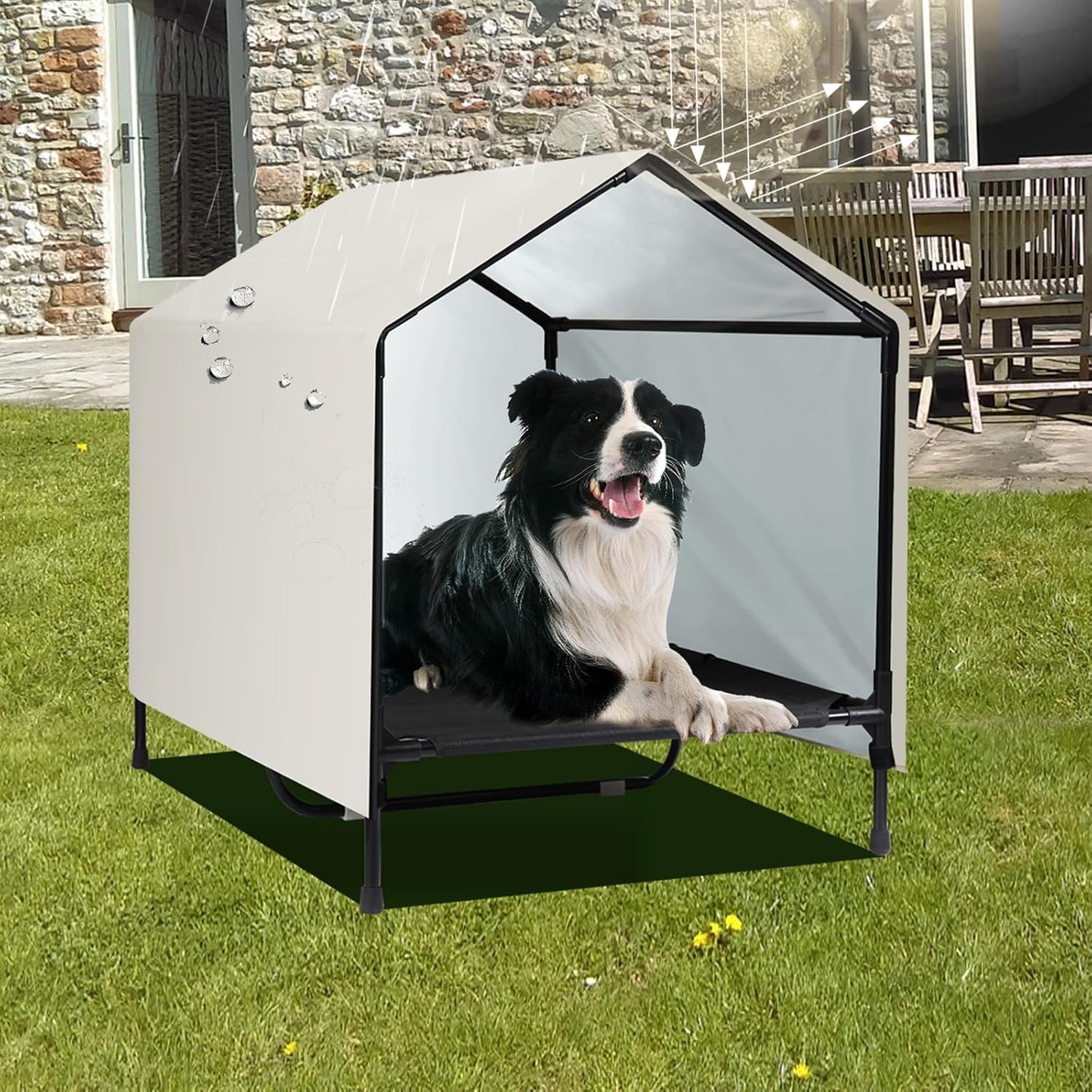 Casa para perros 30x25pulg impermeable