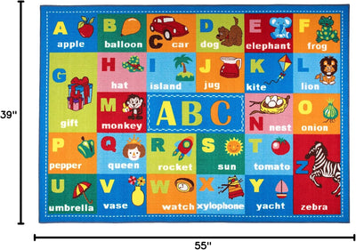 Alfombra antiderrap educativa alfabeto 3'3x4'7 multicolor