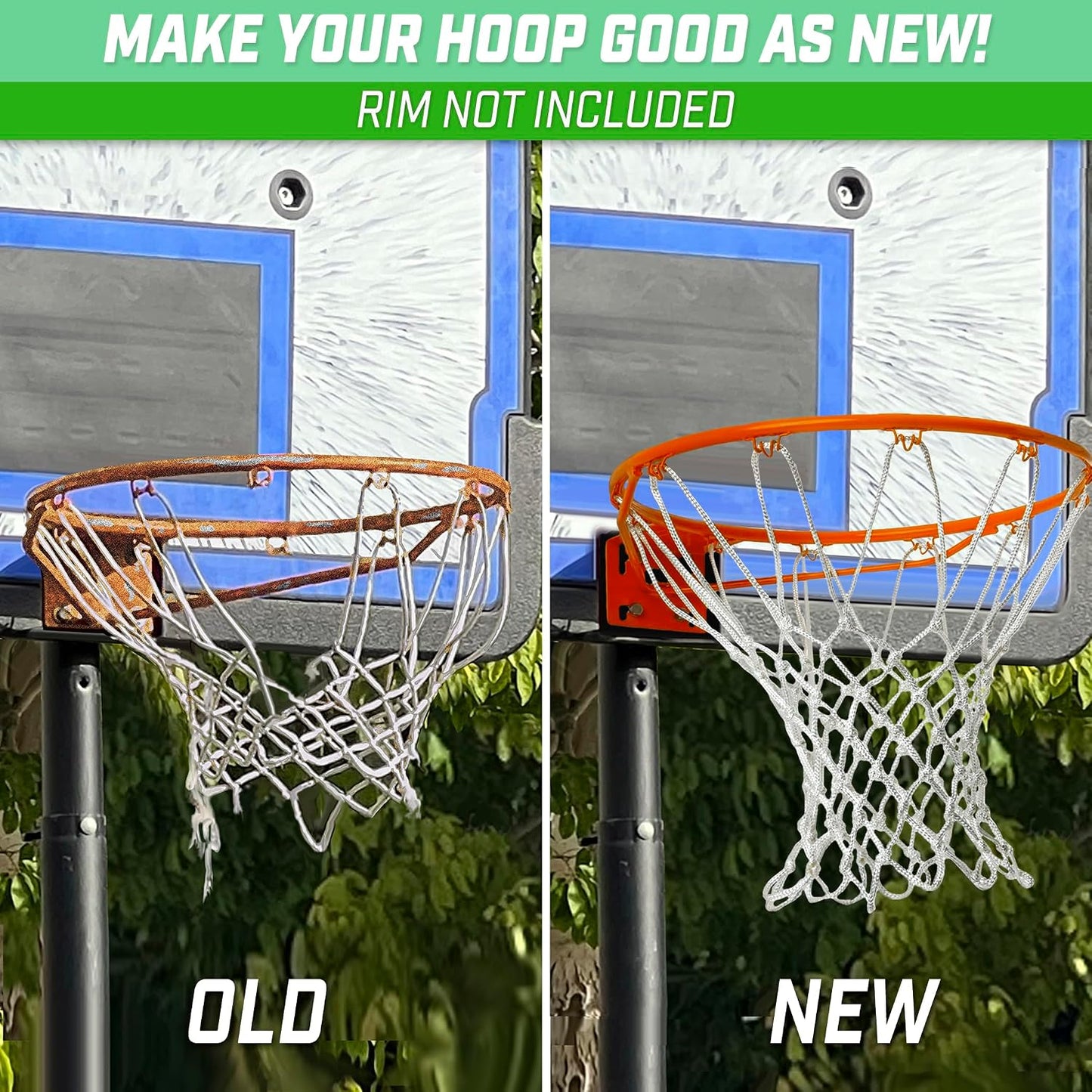 Red baloncesto repuesto 12 bucles resistente interior exterior