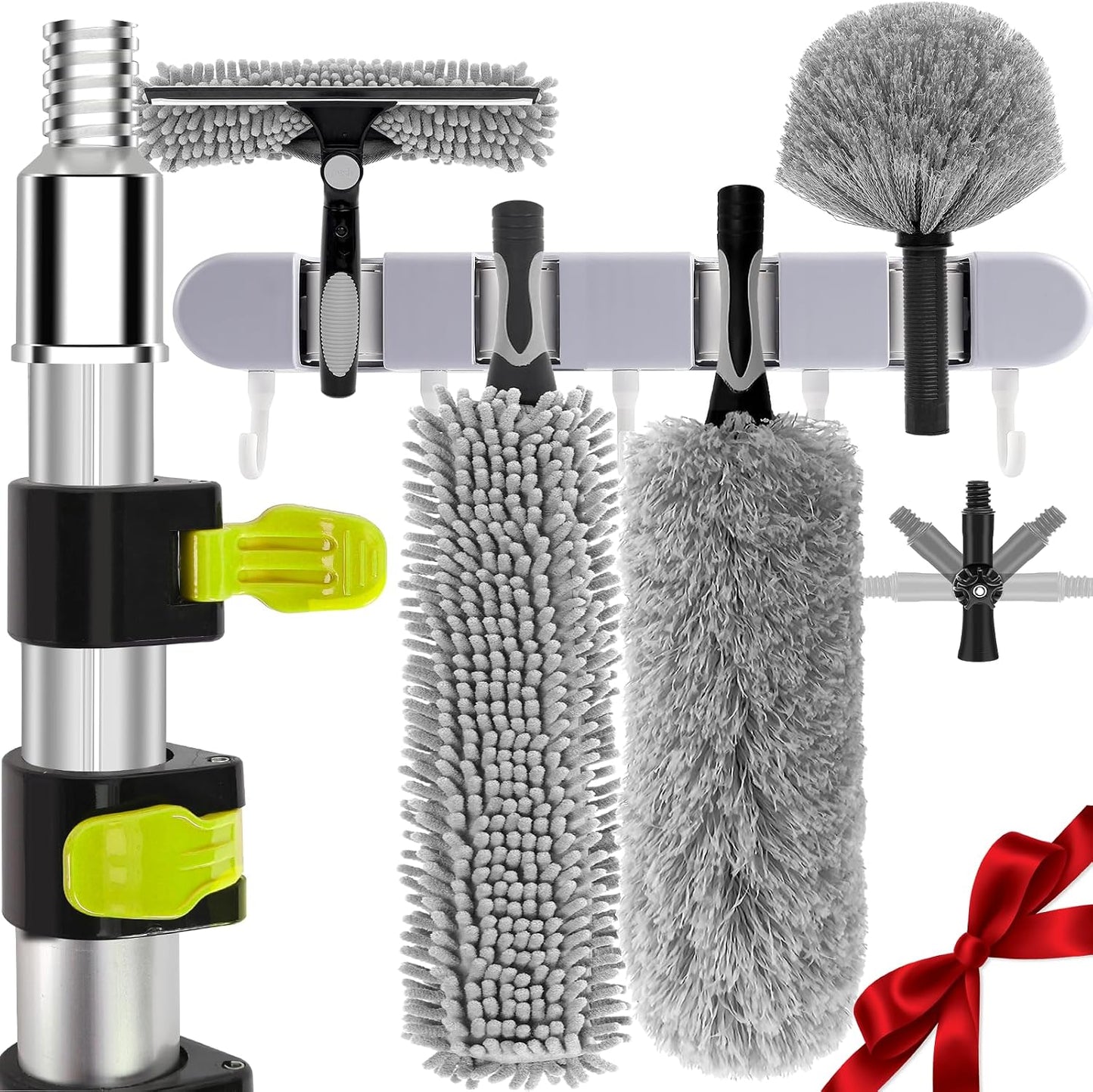 Kit plumero 30pies aluminio 7pzas 210grados techo pared
