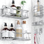 Organiz. ducha acero inox 304 4 estantes 40lb sin taladro