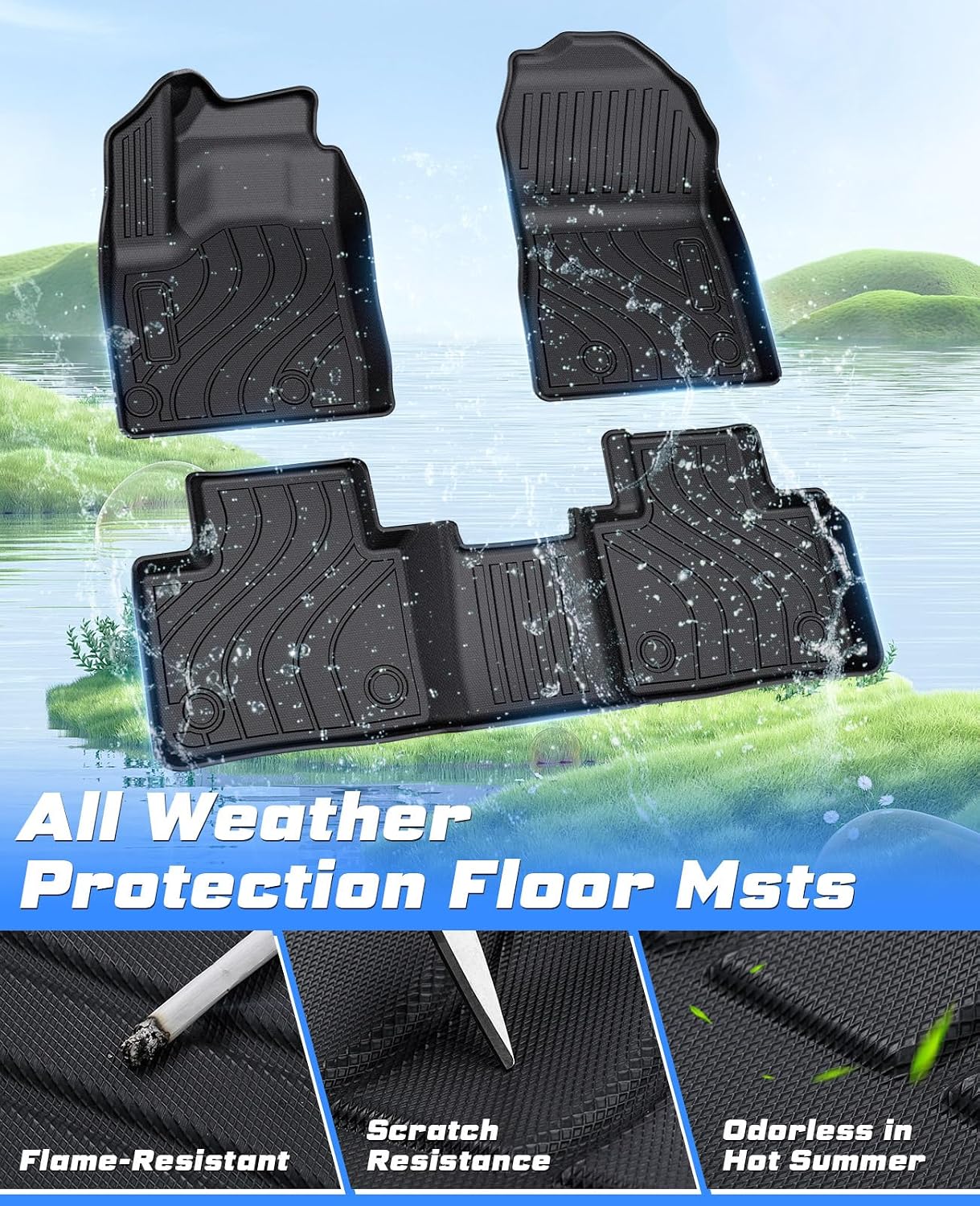 Alfombrillas TPE Mitsubishi Outlander 22-25 con borde