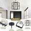 Candelabro moderno 19pulg 5 luces negro níquel