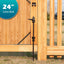 Perno bastón 24pulg cerrojo tierra puerta madera metal negro