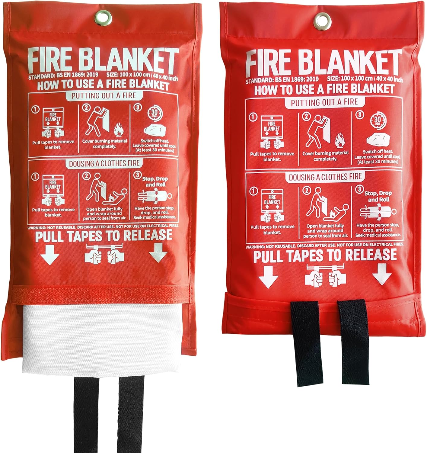 Manta de emergencia fibra vidrio 40x40" set 2