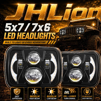 Faro LED H6054 Jeep Cherokee XJ 180W antideslumbrante