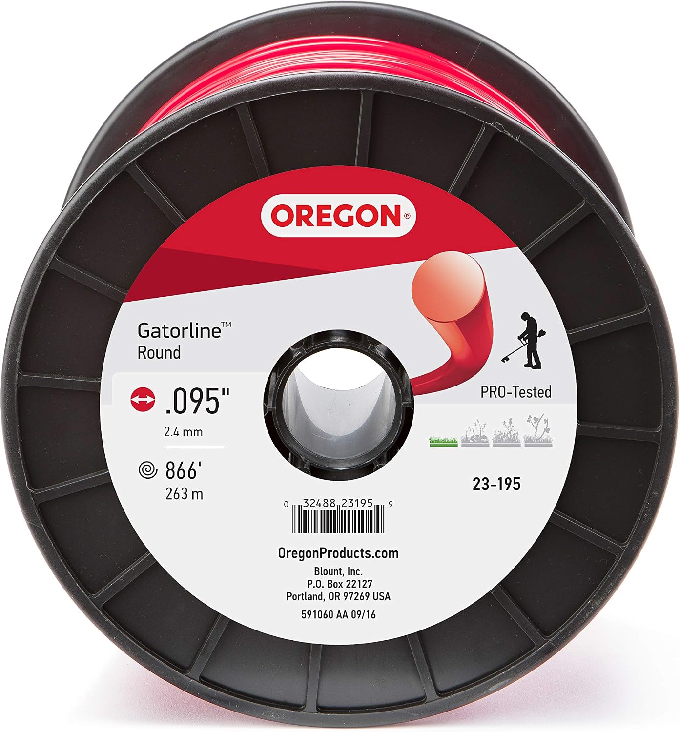 Recortadora cuerda redonda Gatorline 0.095" carrete 3lb