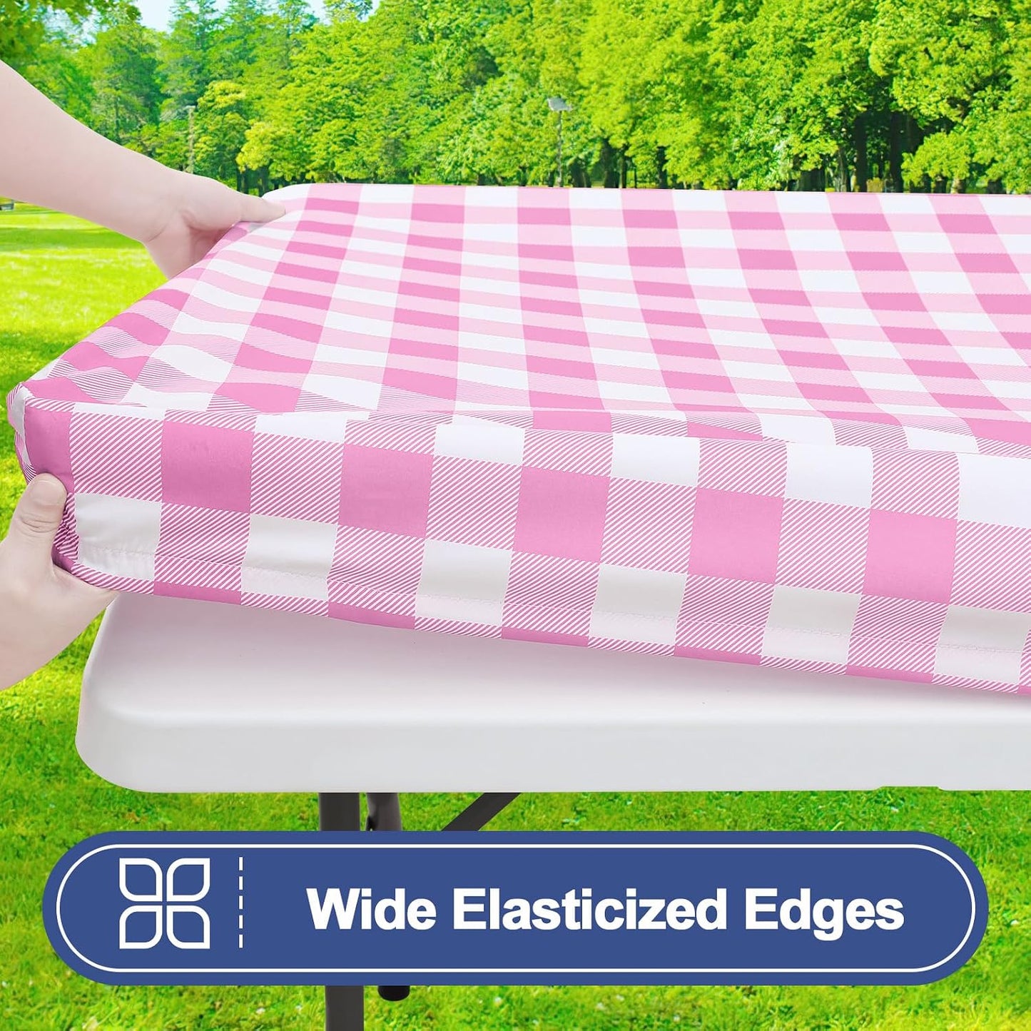 Funda mesa picnic mantel elástico impermeable 6ft