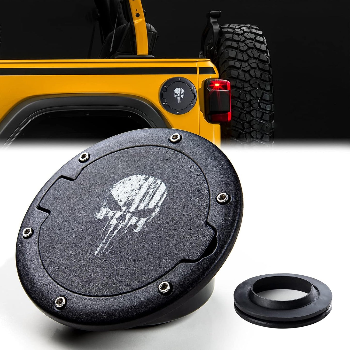 Cubierta tapa gasolina Jeep Wrangler JK 07-18 negro mate