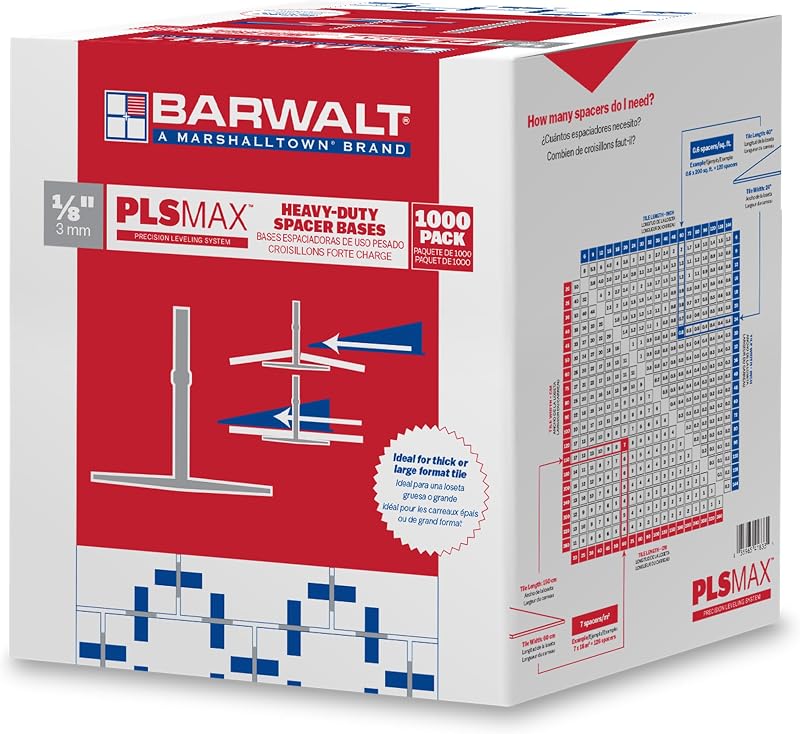 Sistema nivelación azulejos 1/8" bases y clips 3PLSMAX1000