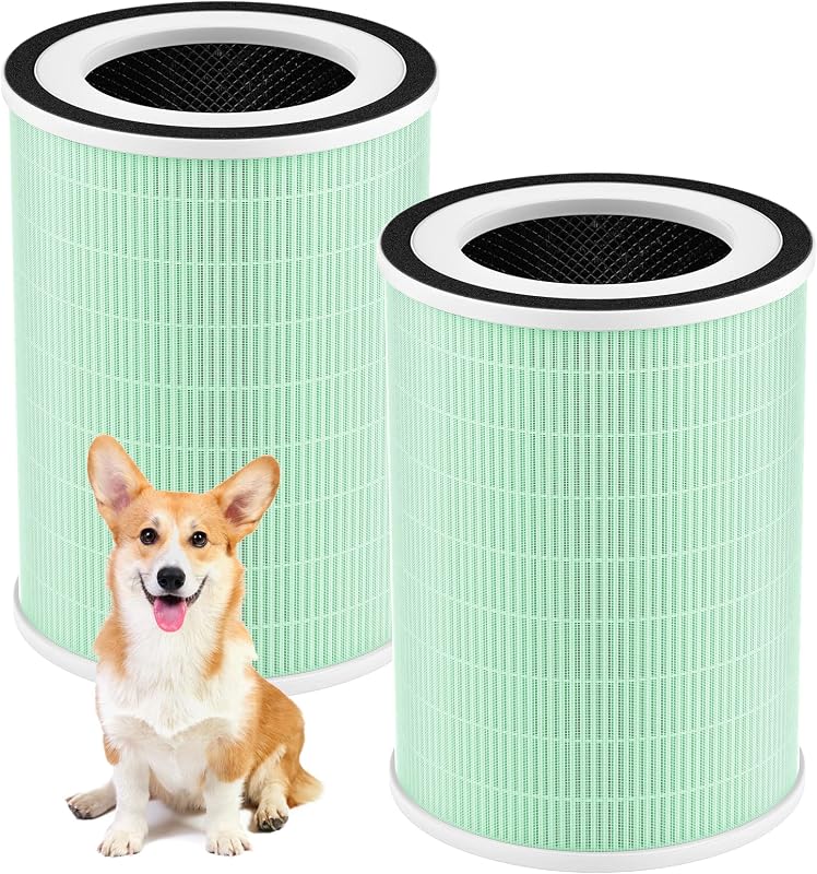 2 Filtros HEPA KILO para mascotas 4 etapas 360° verde