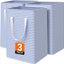 3 Pzas Cesta Lavandería Impermeable Plegable Asas Largas
