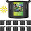 10 Pzas Bolsas Cultivo 5gal Tela No Tejida Asas Negro