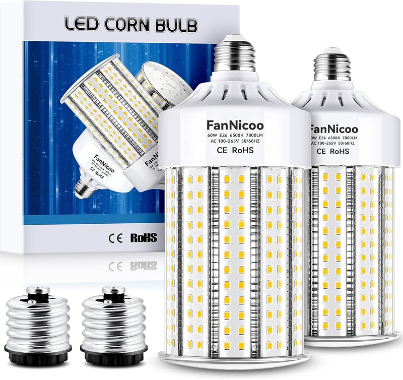2 Bombillas LED E26/E39 Luz Diurna Blanco