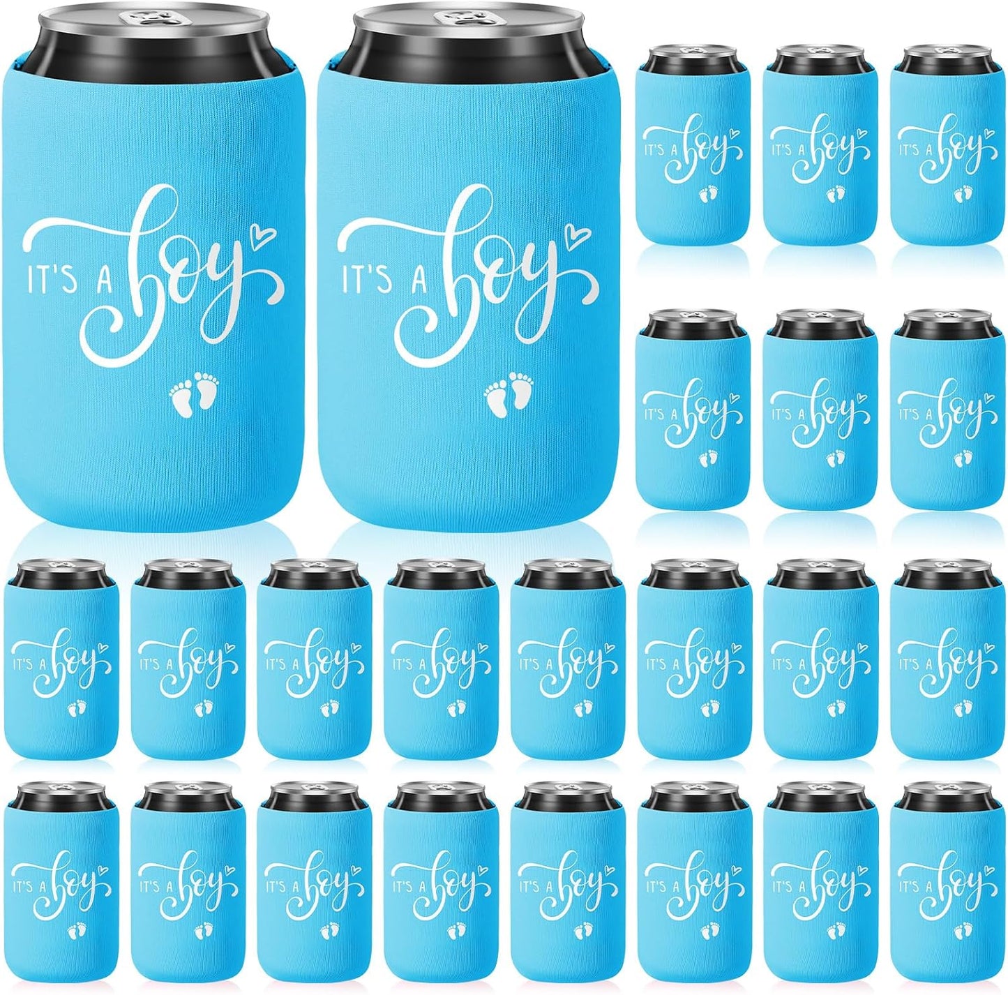 50 Pzas Decoración Baby Shower Fundas Lata 12oz
